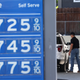 Gas prices at a Chevron station in Menlo Park, CA on May 25.